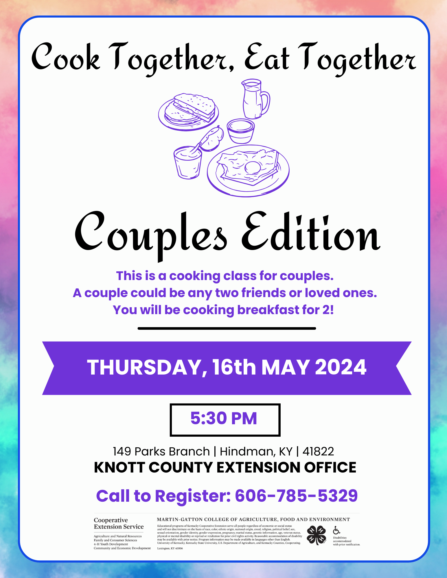 Cook Together, Eat Together - Couple Edition Flyer