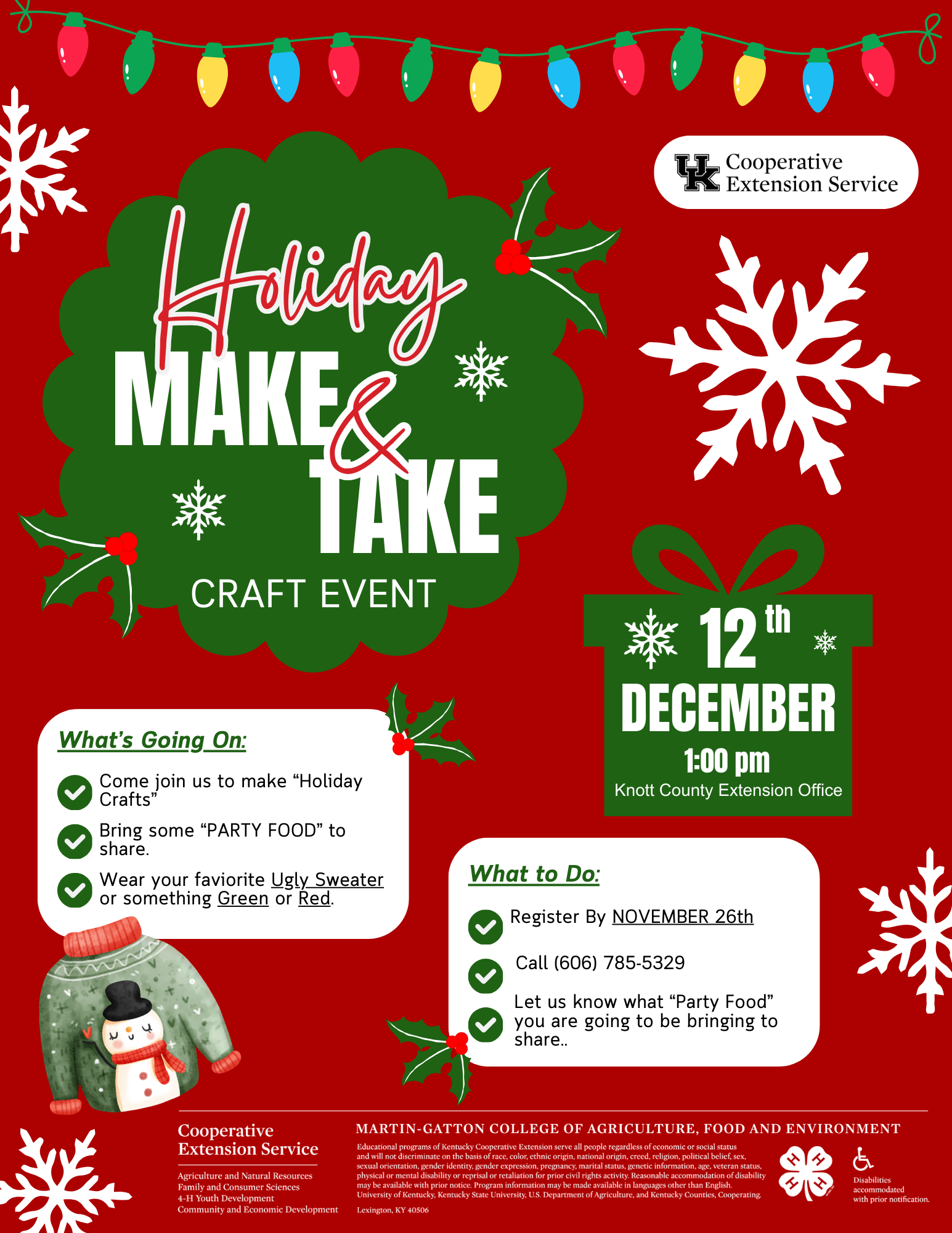 Holiday Make & Take Craft Event