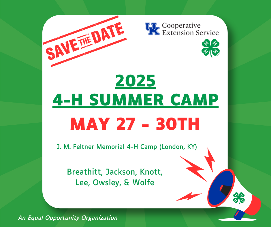 4-H Summer Camp Save the Date