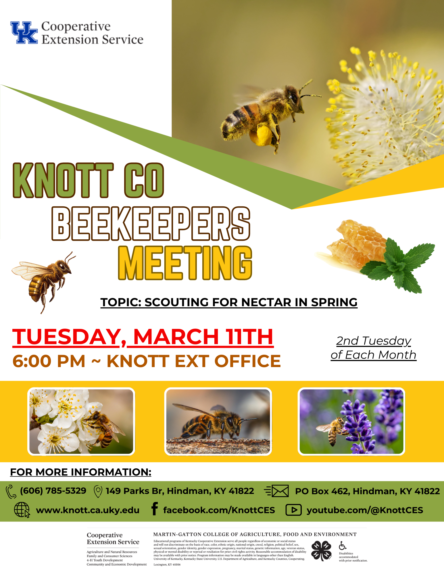 March Beekeepers Flyer