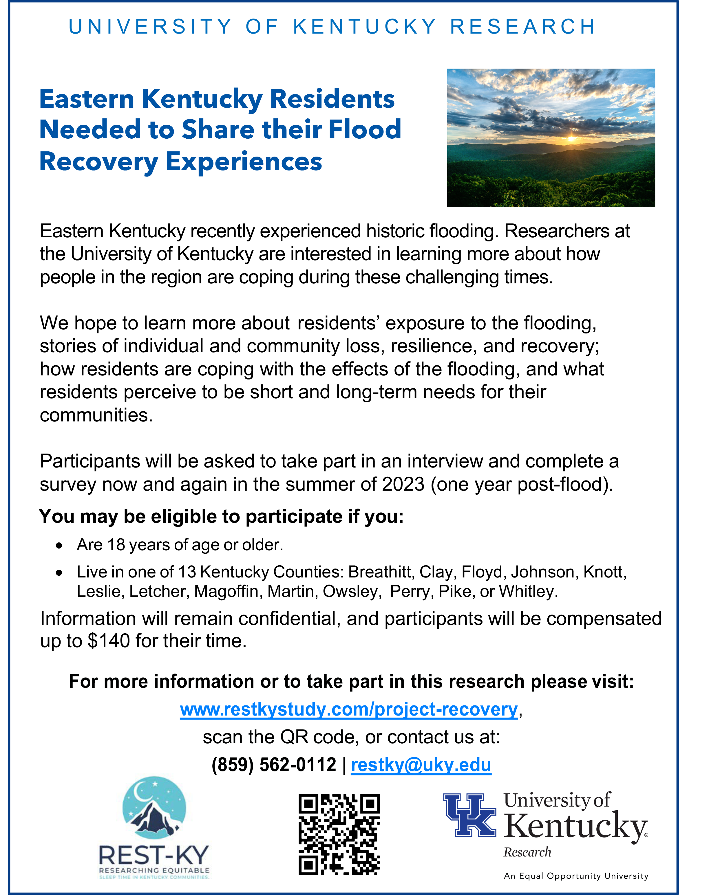 Project Flood Recovery Flyer