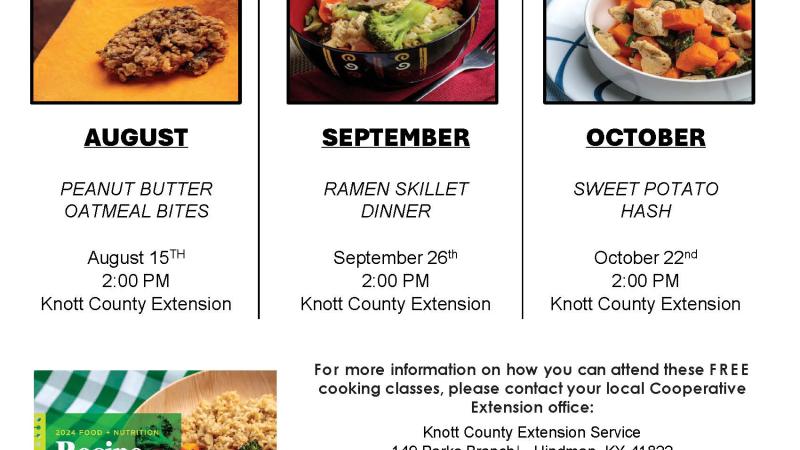 Cooking Through The Calendar August, September & November 2024 Flyer