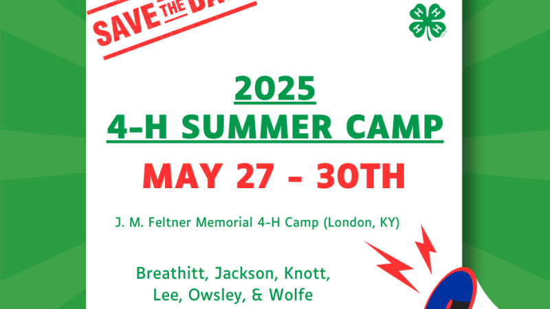 4-H Summer Camp Save the Date