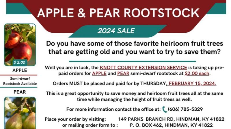 Apple & Pear Rootstock order form